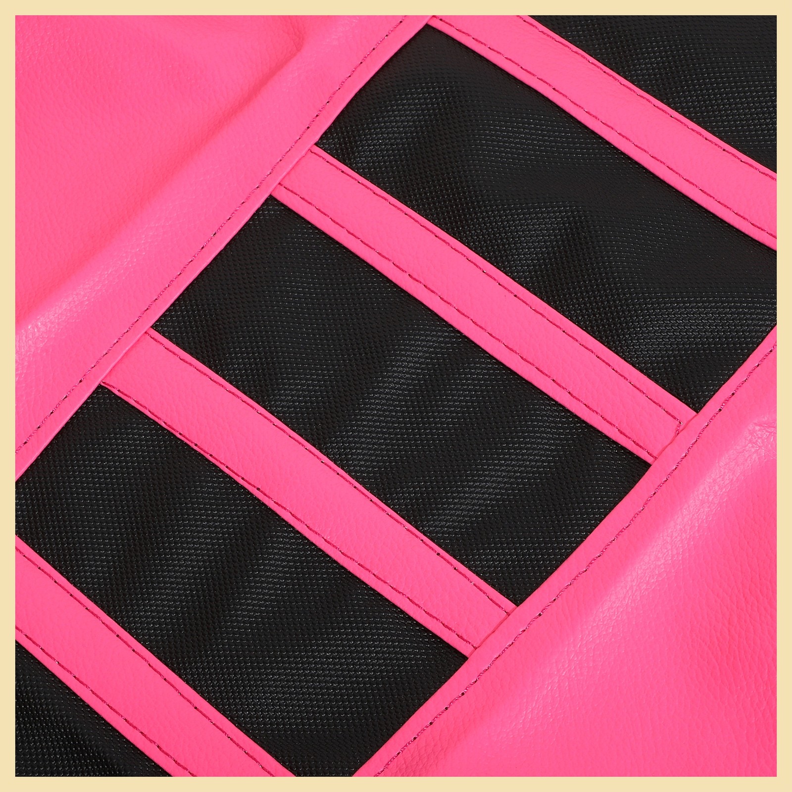 Motorcycle Pit Dirt Bike Faux Leather Soft Seat Covers Seat Cushion Pink Black