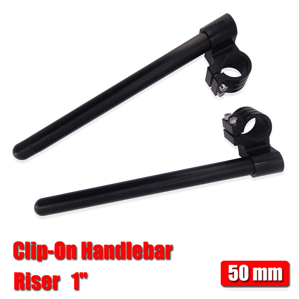 50mm Riser 1″ Clip-On Handlebars For Yamaha YZF-R1 98-14 FZ1 2001-08 FZ6 2004-09