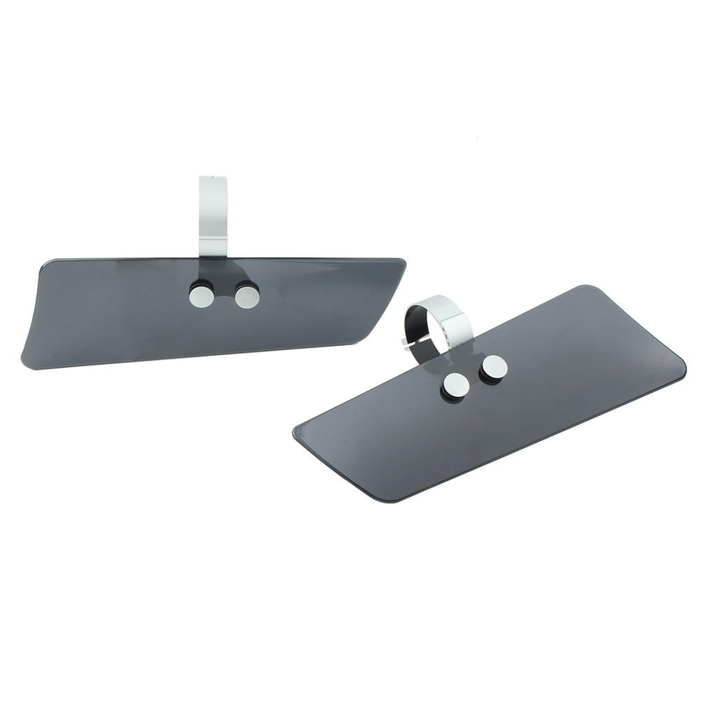 Pair Smoke Windshield Windscreen Air Deflector Fit Honda Kawasaki Suzuki Yamaha