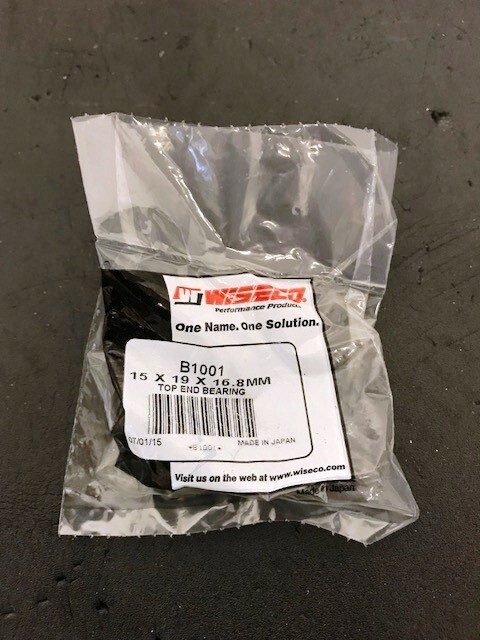 WISECO B1001 WRIST PIN PISTON TOP END NEEDLE BEARING 15.00mm x 19.00mm x 17.30mm