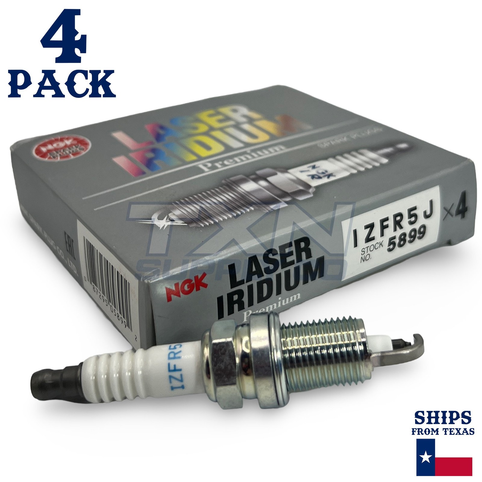NGK 5899 Laser Iridium Spark Plugs IZFR5J – 4 Pack