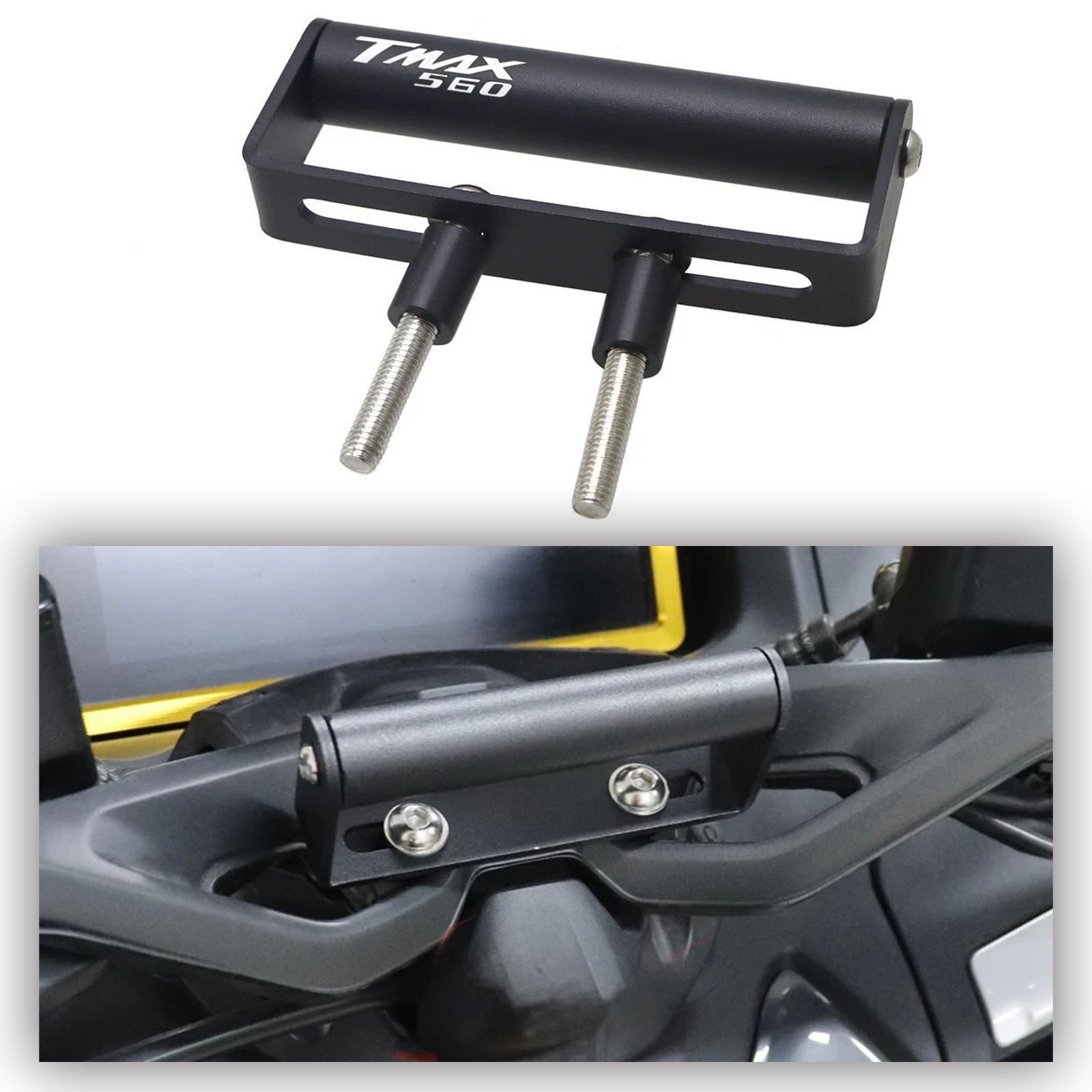 Navigation Bracket Mount Device Carrier For Yamaha TMAX560 /TECH MAX 2022-2026