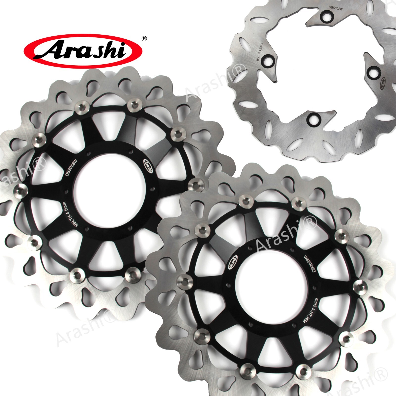 For Honda CBR1000RR Fireblade 2008-2016 Arashi Front & Rear Brake Rotor Disc SET