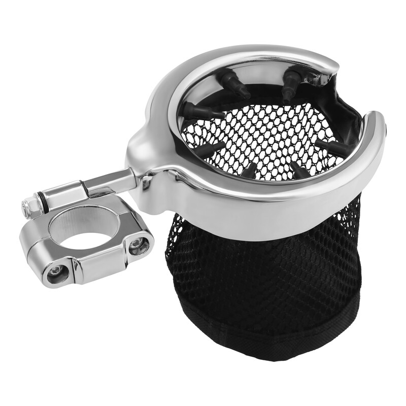 Universal 1.25″ Handlebar Crash Bar Drink Cup Holder Fit For Harley Touring