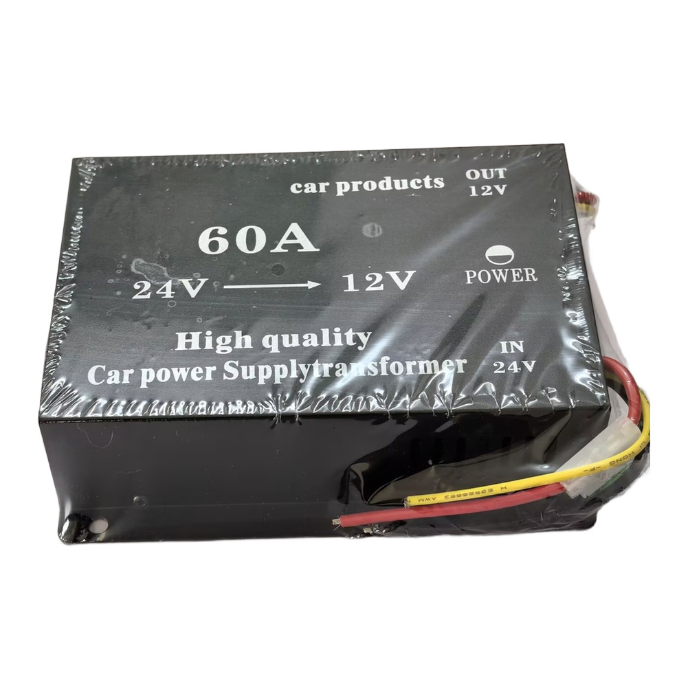 Car DC Voltage Converter 24V to 12V 60A Output for 12V Device Compatibility