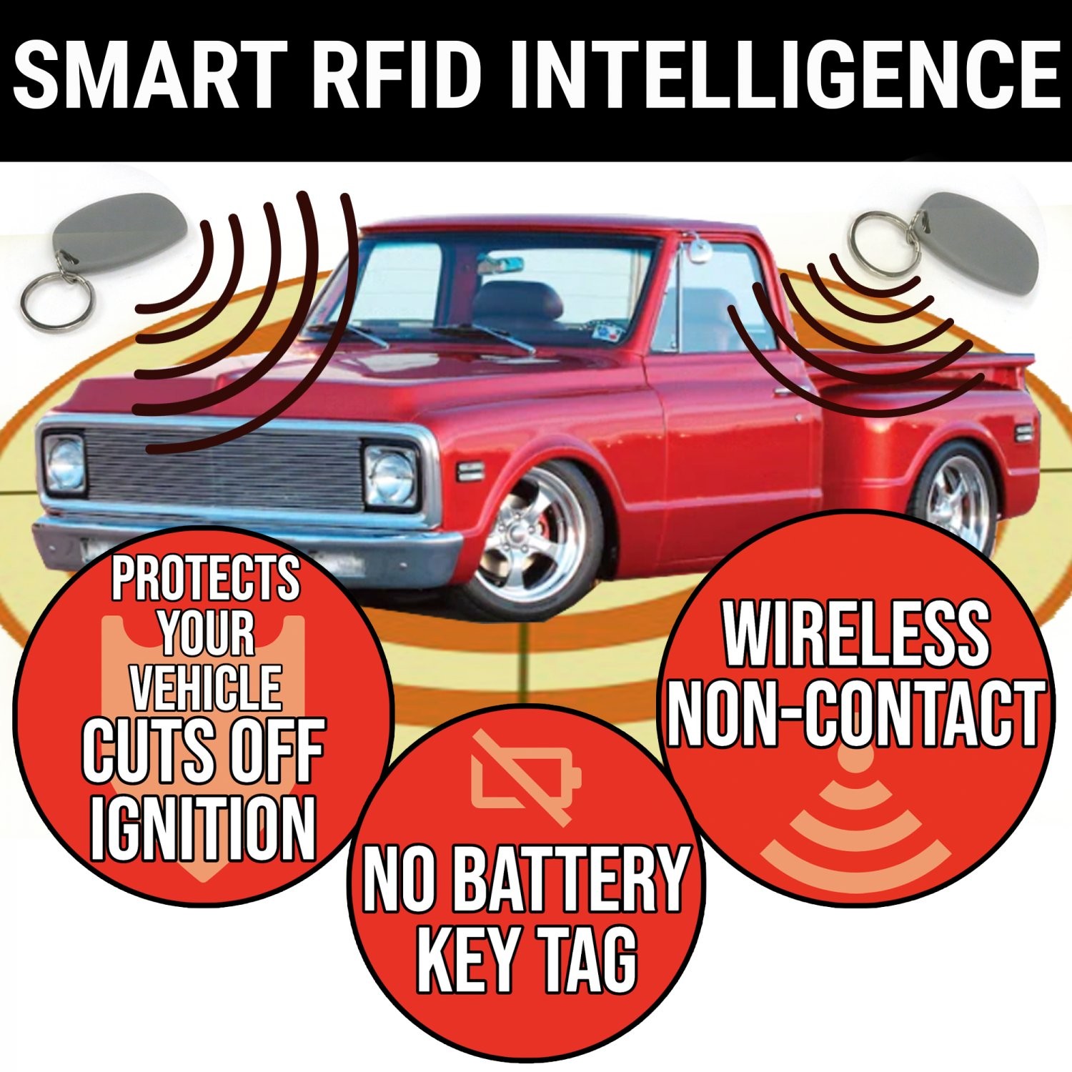GM Direct Fit Column Insert Billet Push Button Car Start Conversion Kit w/ RFID