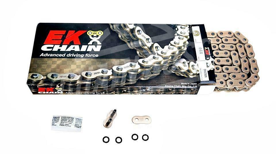 EK Chains 525 x 120 Links ZVX3 Extreme Series Xring Sealed Gold Drive Chain