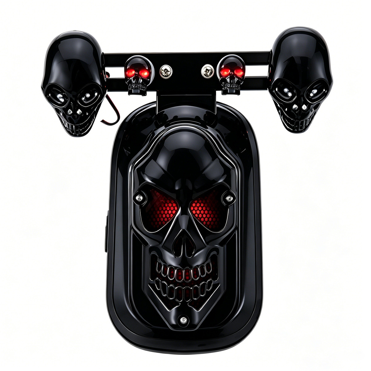 Skull Motorcycle Tail Brake Stop Light W/2 LED Turn Signal Lamp For Harley Honda