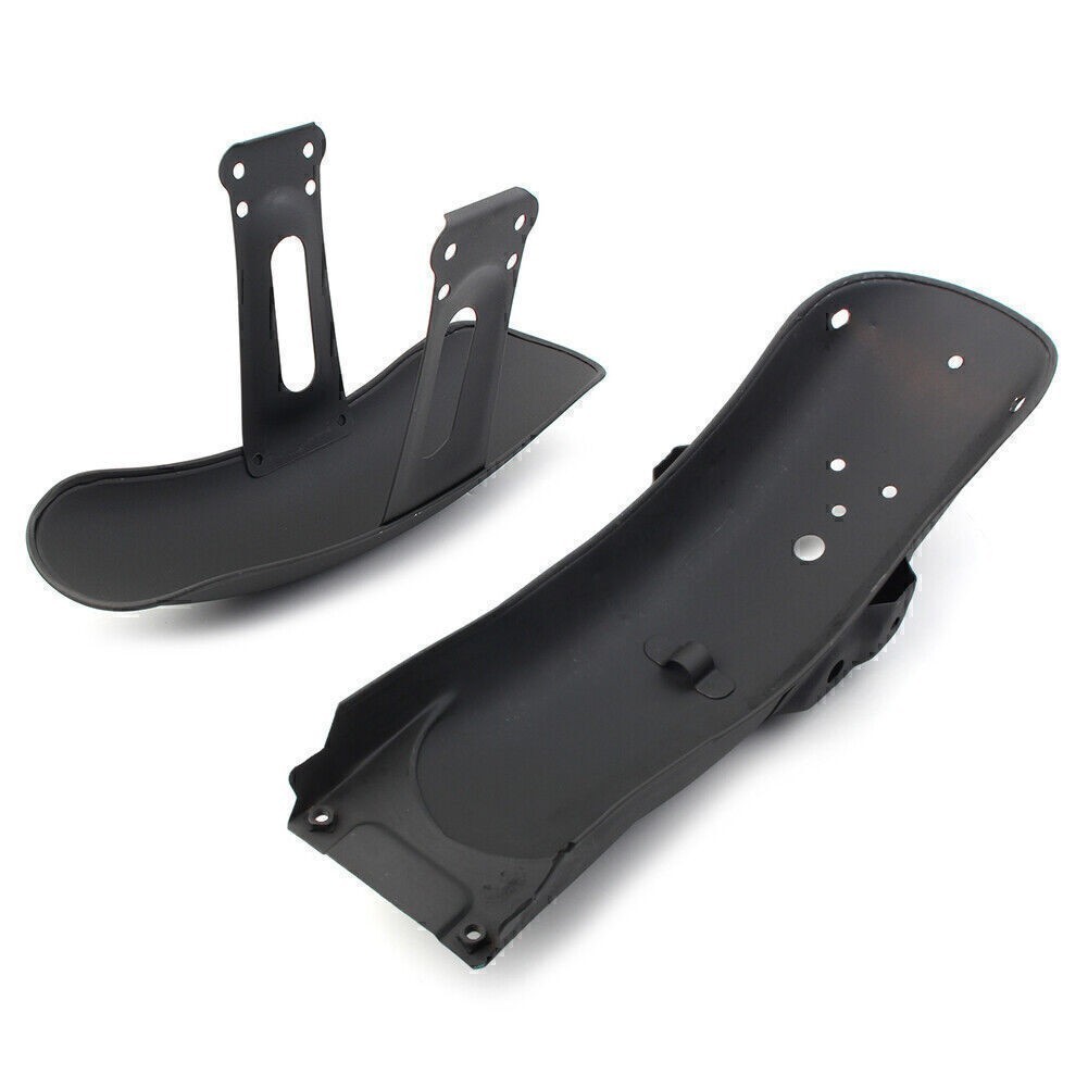 Black Metal Front+Rear Fender Mudguard Cover For Cafe Racer Retro CG125