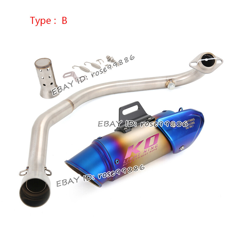 For CF-MOTO ST Papio 125 Motorcycle Tips Exhaust Front Link Pipe Black Mufflers