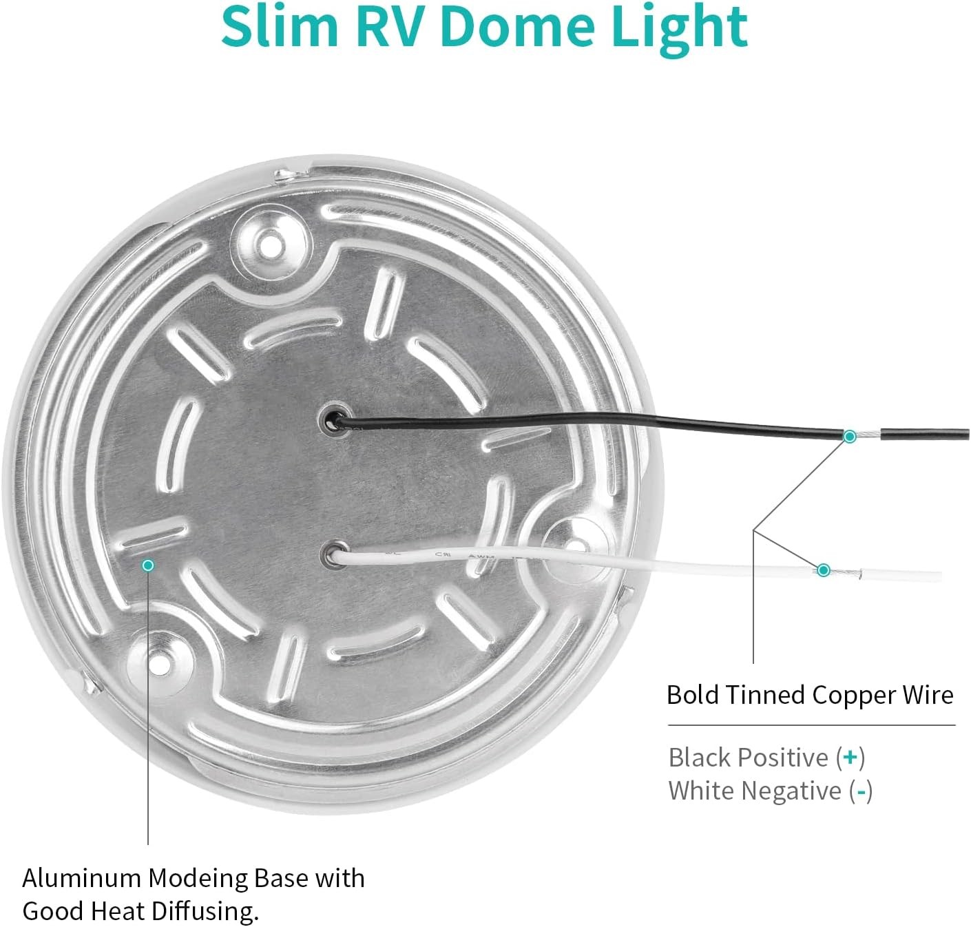 RV LED Ceiling Puck Lights, 4 Pack, 12V DC Surface Mount Dome Lighting, 4.5W Pan