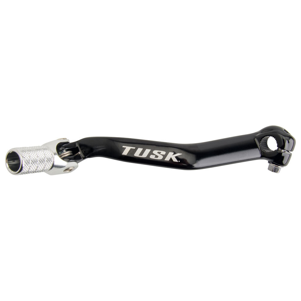 Tusk Folding Shift Lever Black/Silver Tip For Yamaha YZ250 1999-2024