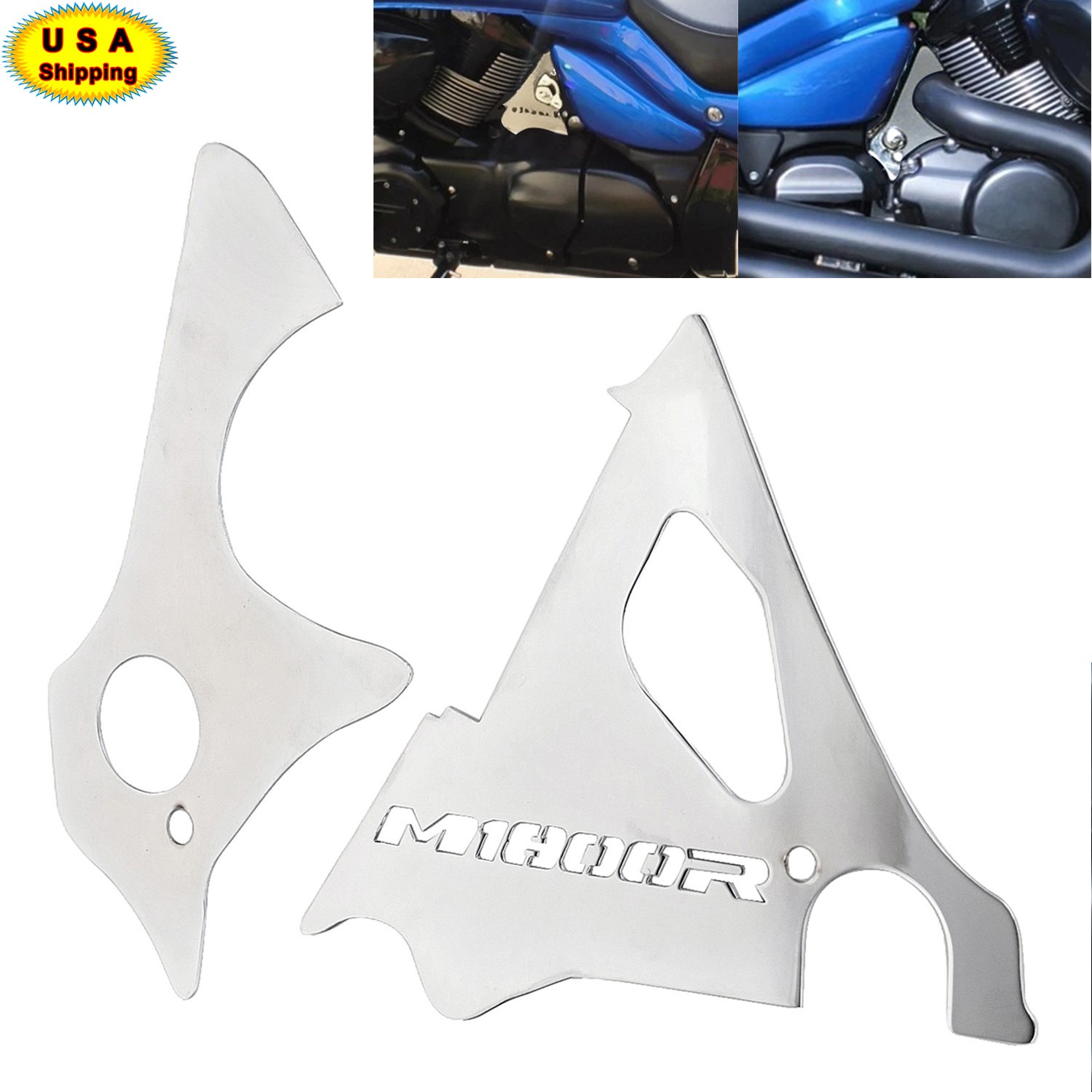 NEW Engine Side Covers Frame Fillers Keyhole For Suzuki Boulevard M109RZ Limited