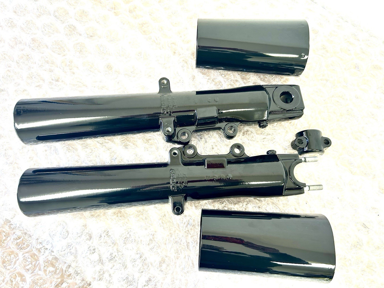 Harley TOURING Road King 2000-13 CUSTOM Black Gloss Fork Legs SLIDER Oem COVERS