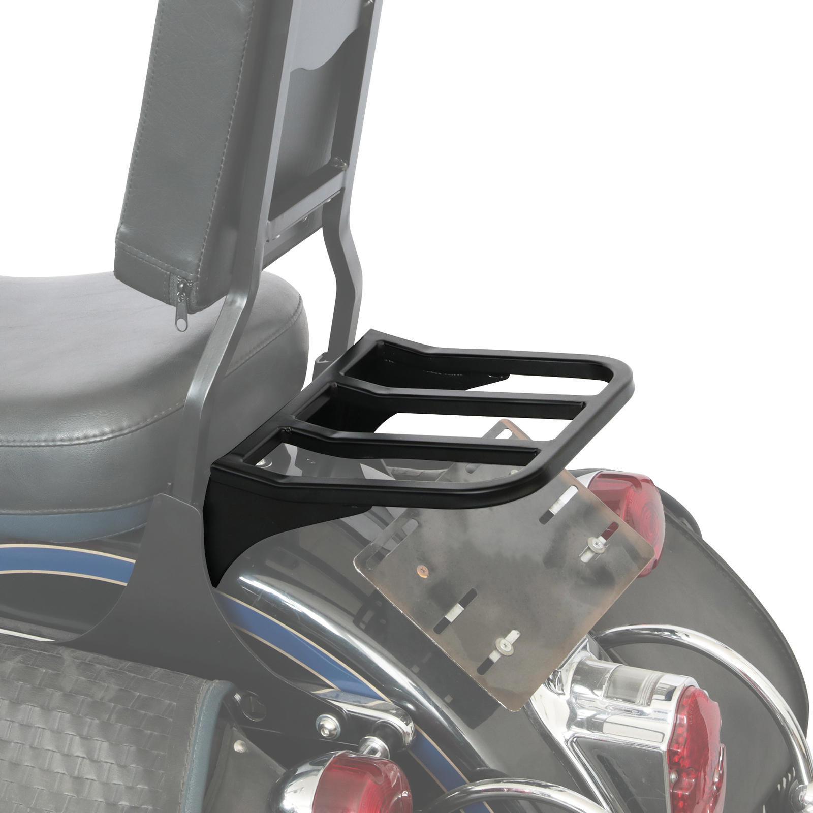 Detachable Rear Backrest Luggage Rack Fit For Harley Dyna Softail Sportster XL