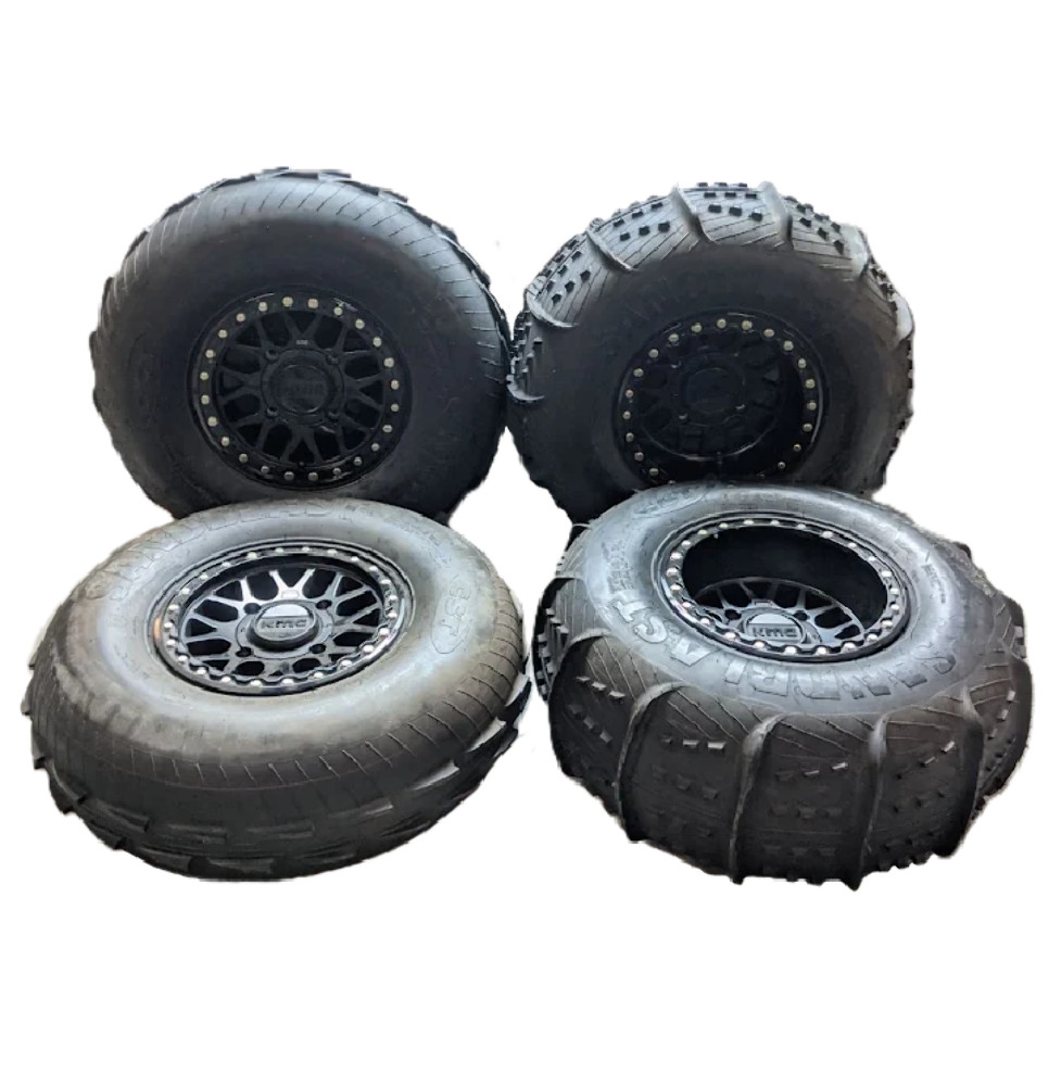 CST SANDBLAST TIRES (30X12-14, 30X10-14) & KMC WHEELS (14X7, 14X10) SET OF 4