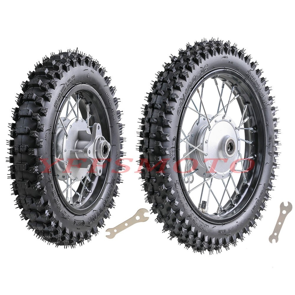 60/100-12 & 80/100-10 Wheel Rim Tire for CRF50 TTR50 TTR90 TTR110 Apollo SSR SDG