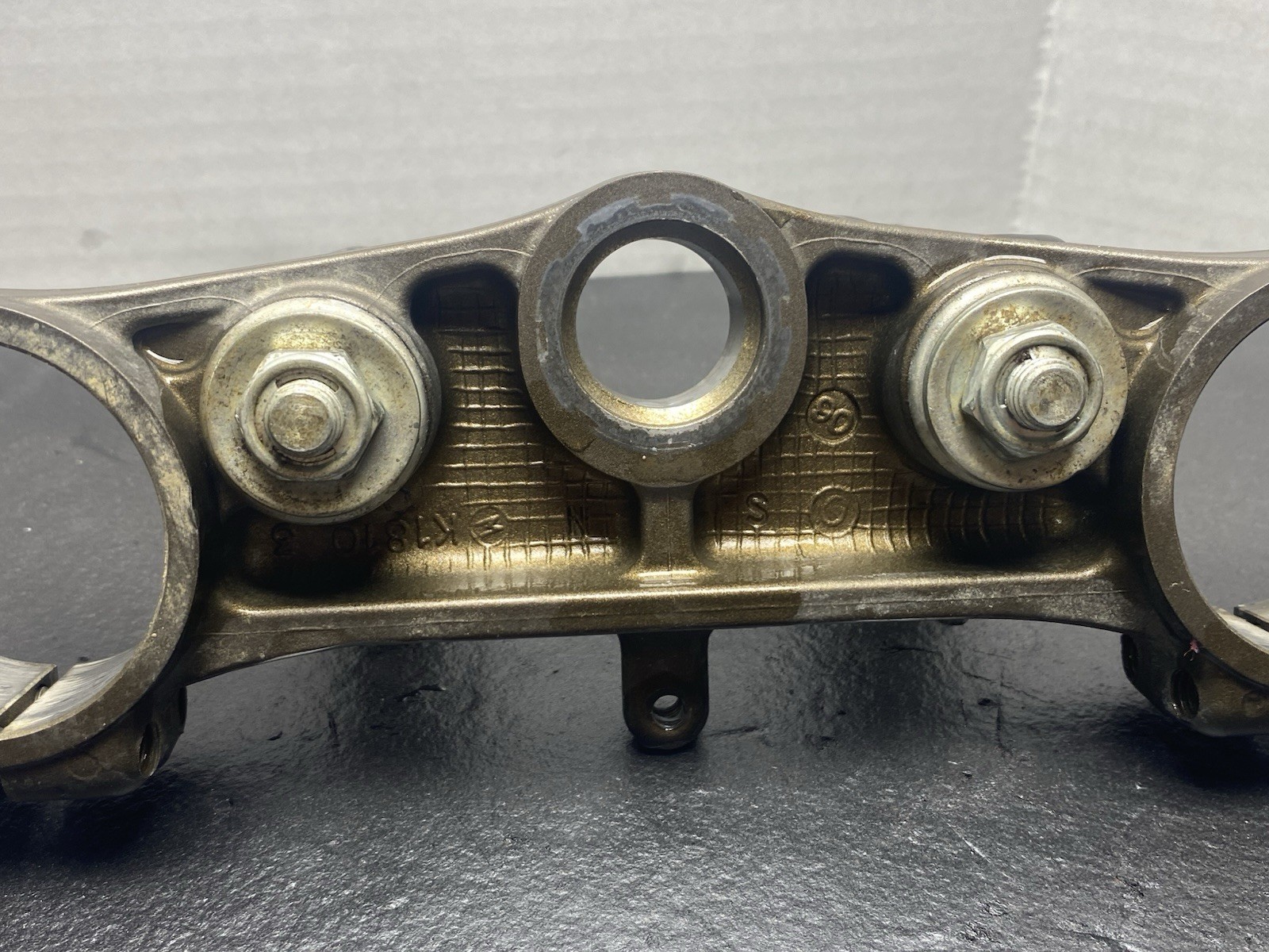 2007 Kawasaki KX250F OEM Triple Tree Clamp Bar Mount BEARINGS GOOD!