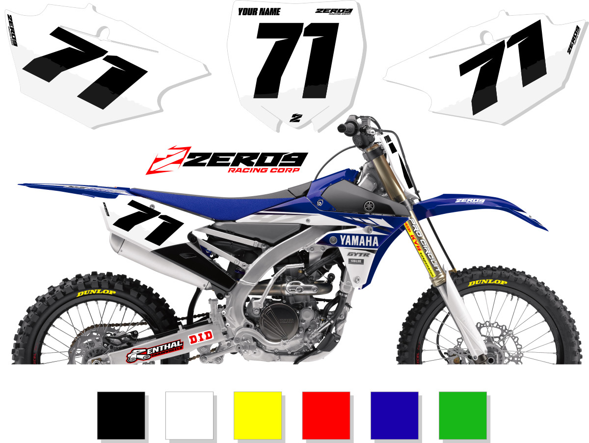Custom MX Number Plates / Backgrounds: Yamaha YZ YZF WR 80cc – 450cc COMP