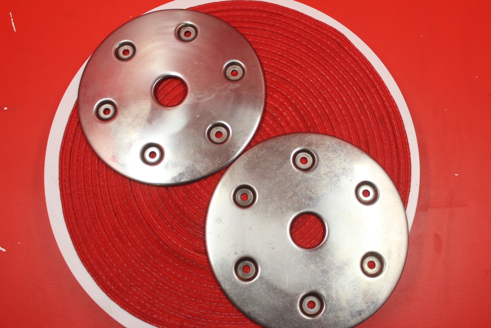 2002 YAMAHA ROAD STAR OEM FRONT BRAKE DISC ROTOR COVER PAIR SET