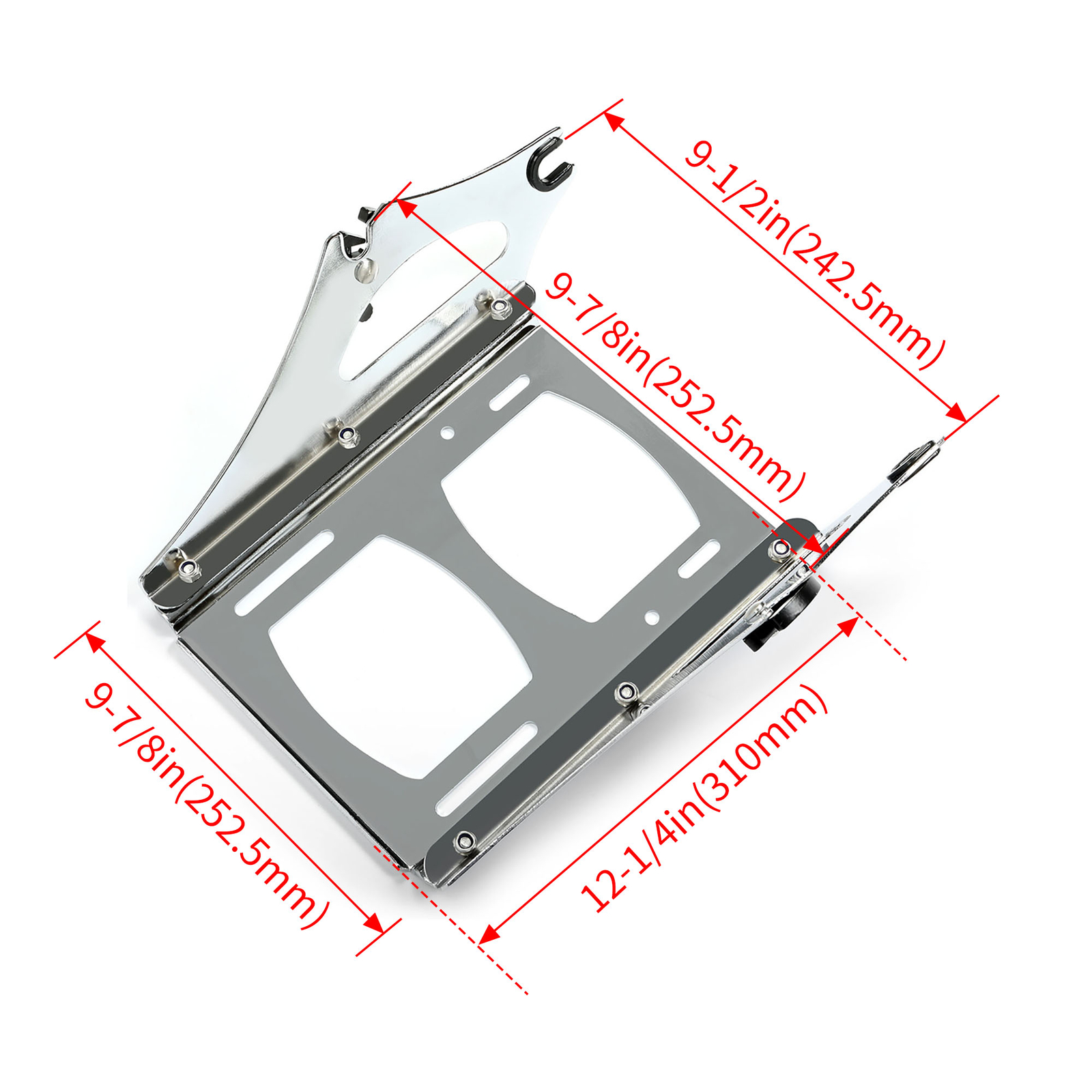 Detachable Tour Pack Mount Rack w/ Docking Hardware Kit For Harley Touring 09-13