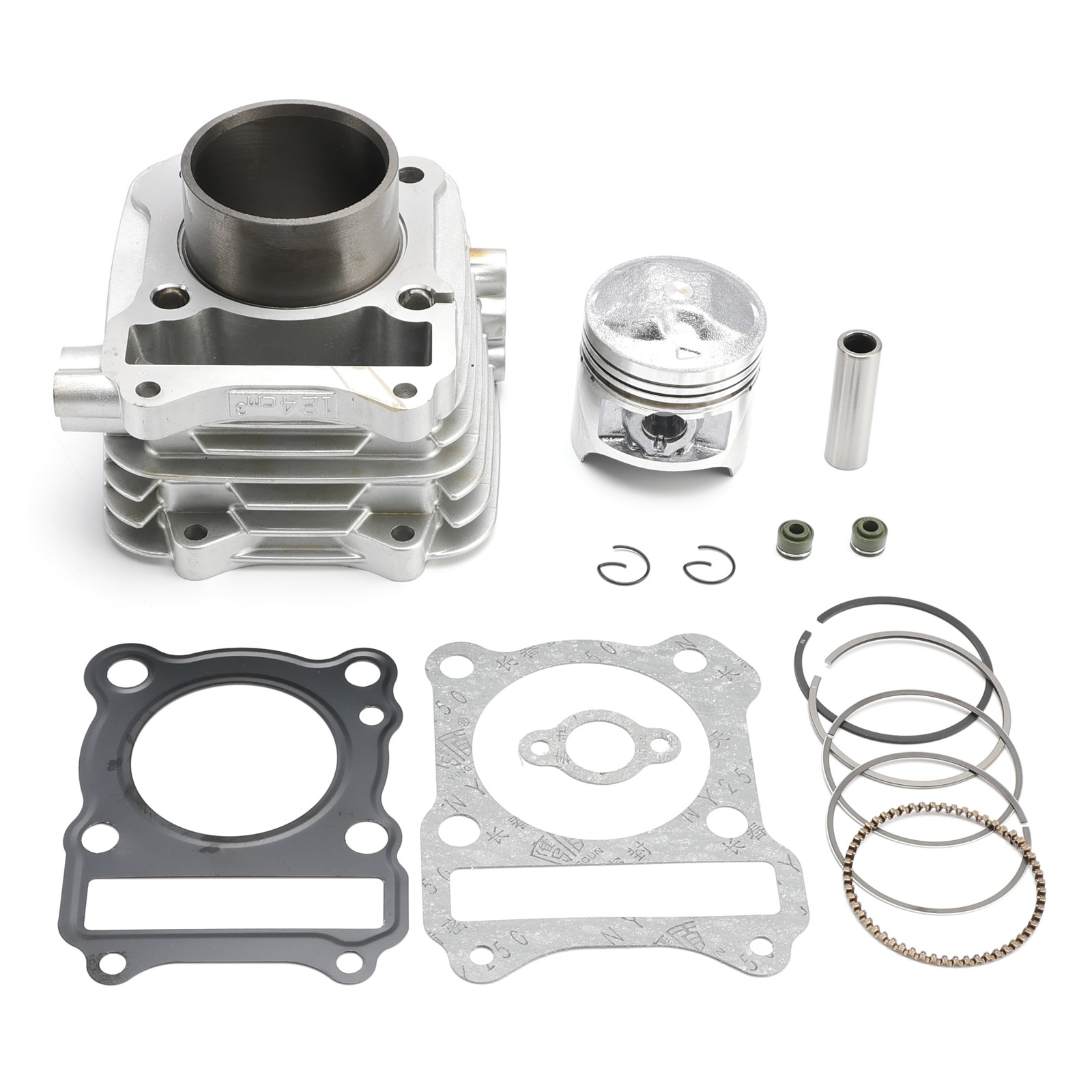 🏍️57mm Cylinder Jug Piston Top End Gaskets Kit For Suzuki DRZ125 DRZ 125 03-19
