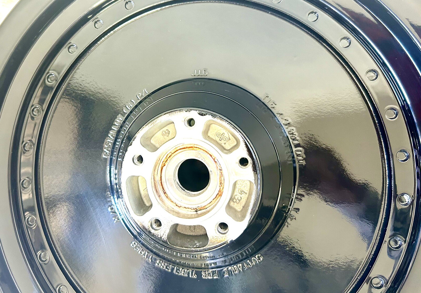 Harley Davidson Fat Boy Wheels 2000-2006 Black Gloss 0em W/ Rotor