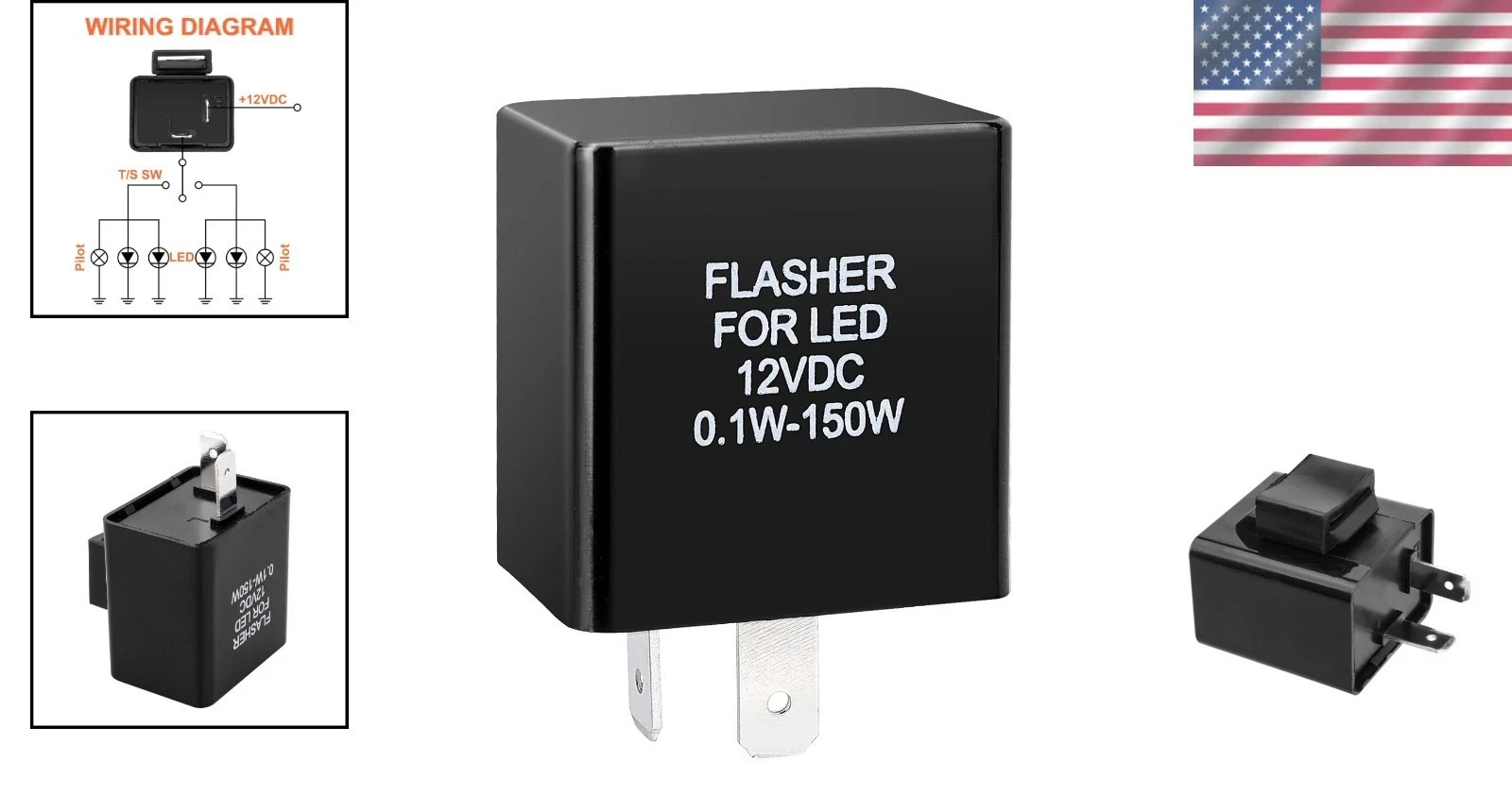 2pc LED Turn Signal Flasher Relay 12VDC – Easy Installation for Motorcycles Cars
