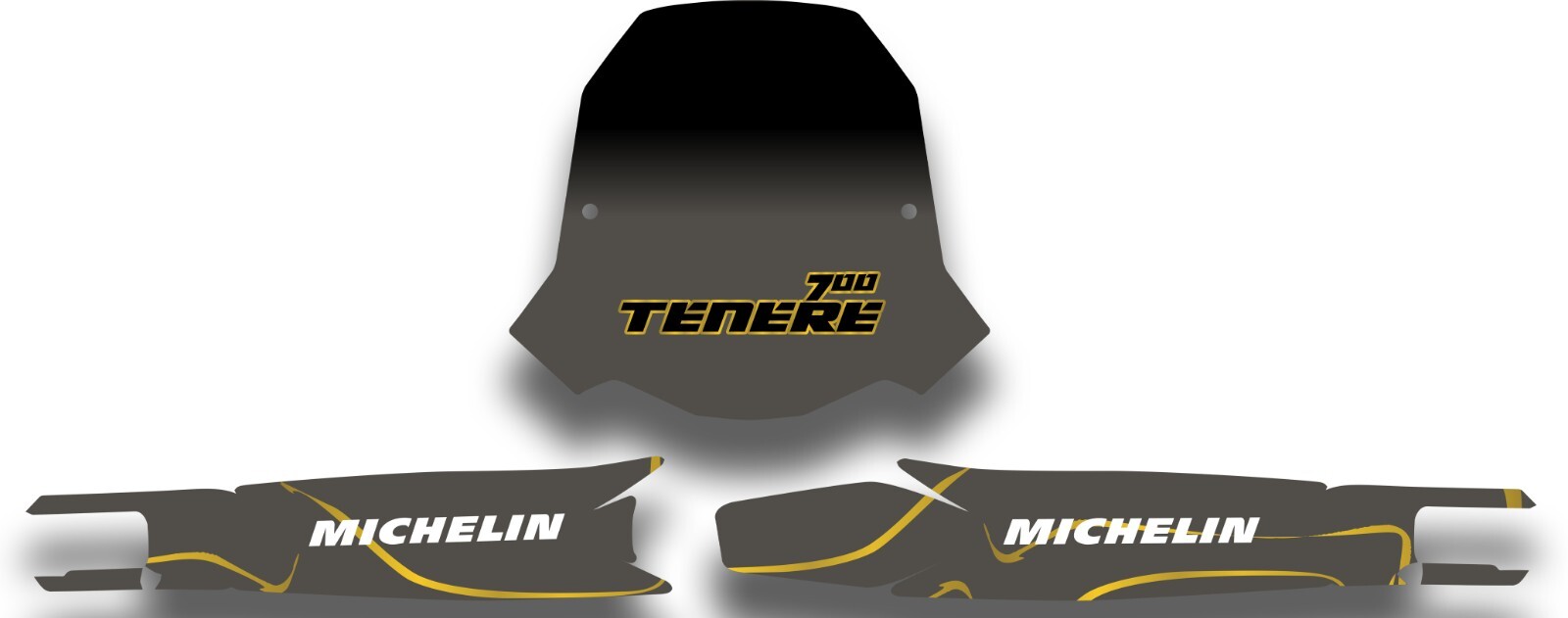 Yamaha T7 Tenere 700 Blue Full Graphic Sticker Decal Wrap Kit Fits 2019-2024