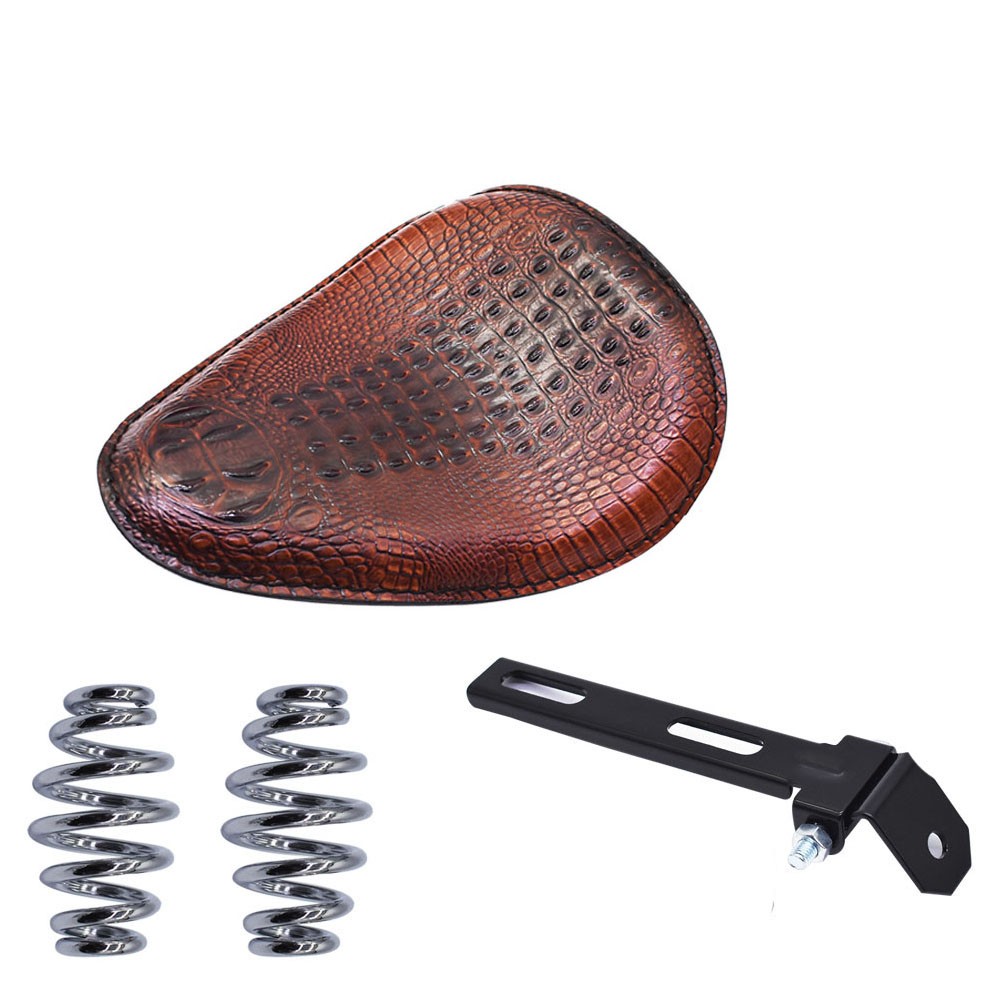 Motorcycle Soft Leather Seat Spring Solo Bracket For Honda Bobber Chopper