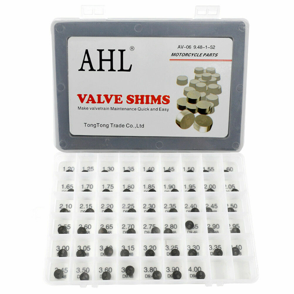 9.48mm Valve Shims for Honda CRF450R 2002-2022 CRF450X 05-21 52pcs 1.2mm-4.0mm