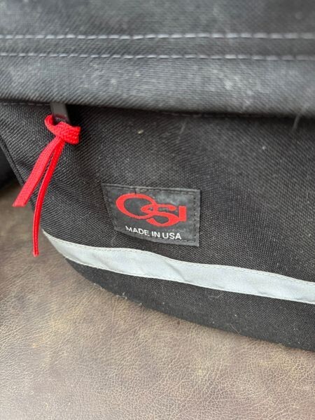 Lot 2 OSI Deluxe Black Throwover Universal Fit Motorcycle Saddlebags