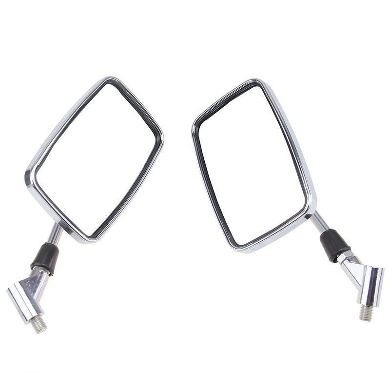 Durable Chrome Motorcycle Mirrors Fit Dyna Honda Yamaha Suzuki Easy Install