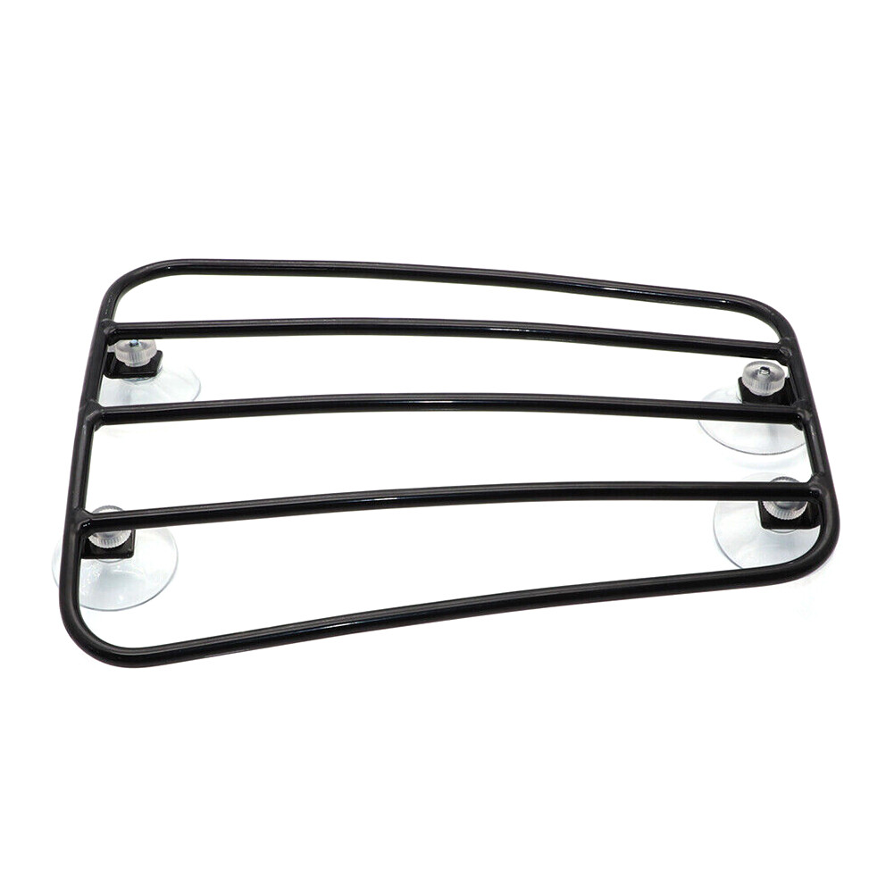 Universal Motorcycle Suction Cup Fuel Gas Tank Parcel Rack FOR Harley Cafe Racer