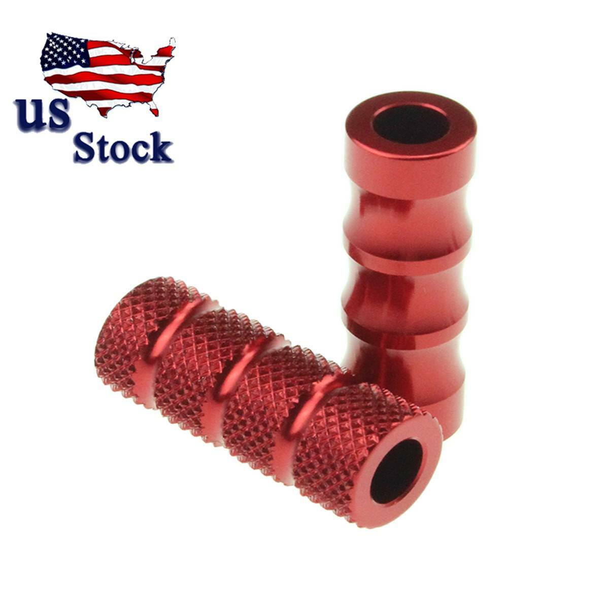 US CNC Aluminum Motorcycle Red Rearsets Footrests Footpegs Foot Pegs Pedal Set