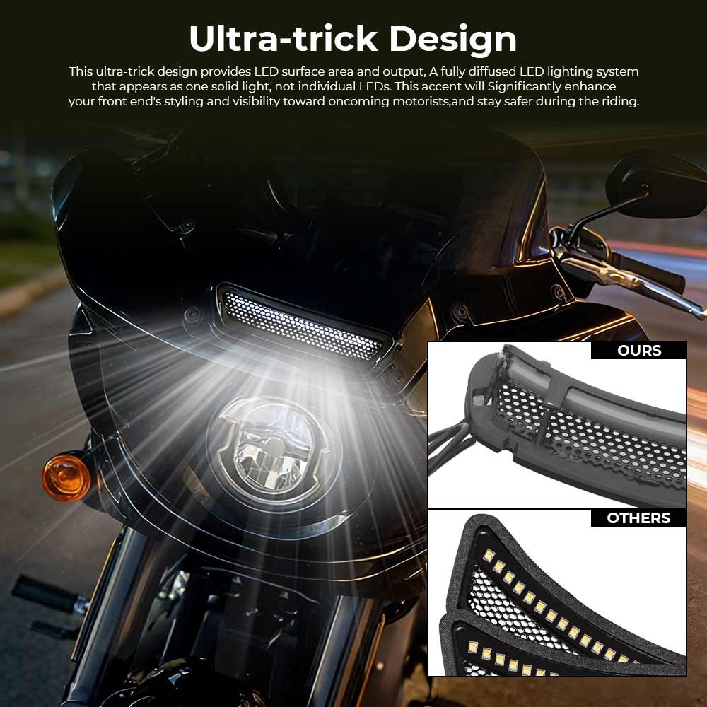 Front Fairing LED Vent Accent Light For Harley Softail Low Rider ST FXLRST 2026