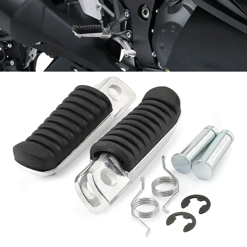 Front Foot Pegs Footrest For KAWASAKI ER-6N Versys 650 1000 KLE650 Ninja ZX6R