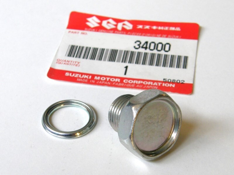 NOS Suzuki Oil Drain Bolt & Gasket Seal oem gs1150 gs700 gs650 gsx1100 katana