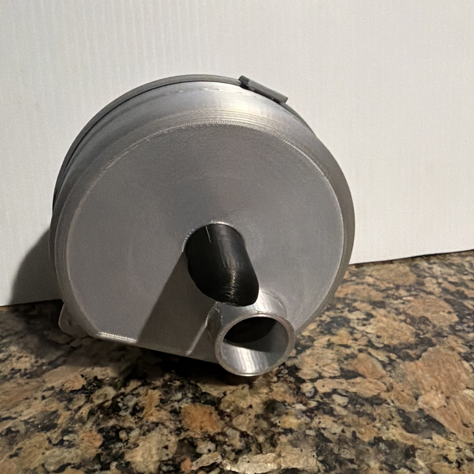 Suzuki FA50SHUTTLE Air Box 3D Printed From Silver and Black PETG Filament .