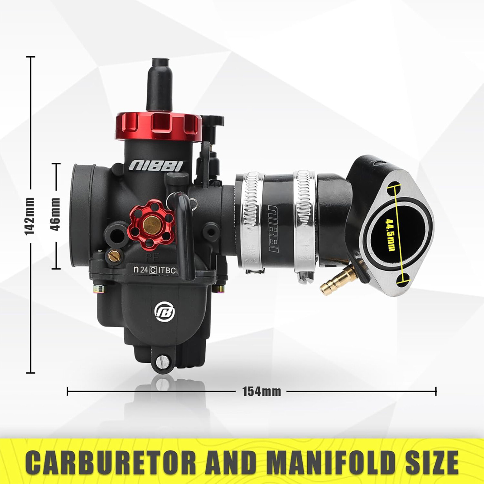 NIBBI GY6 Carburetor Air Filter SCOOTER Moped ATV Gokart Roketa Taotao Sunl Tank