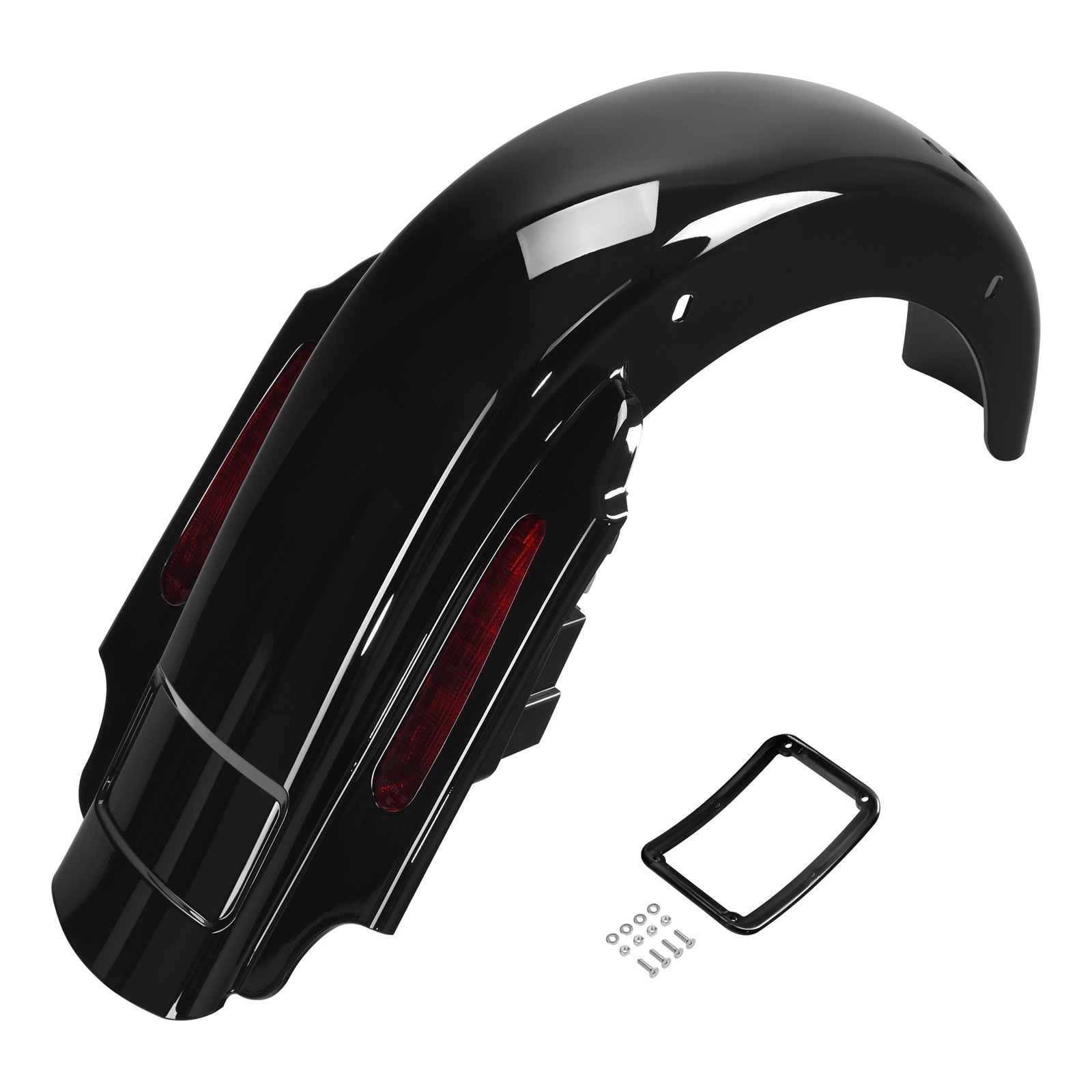 LED Rear Fender System Fit For Harley Touring Electra Glide 1993-08 Vivid Black