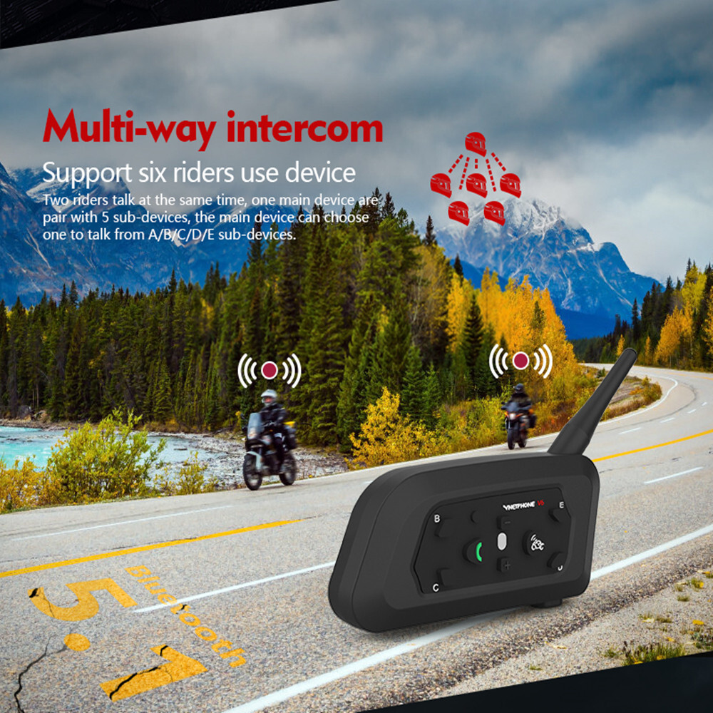 Bluetooth Intercom Interphone Headset Helmet Bicycle Motorcycle Parts Waterproof