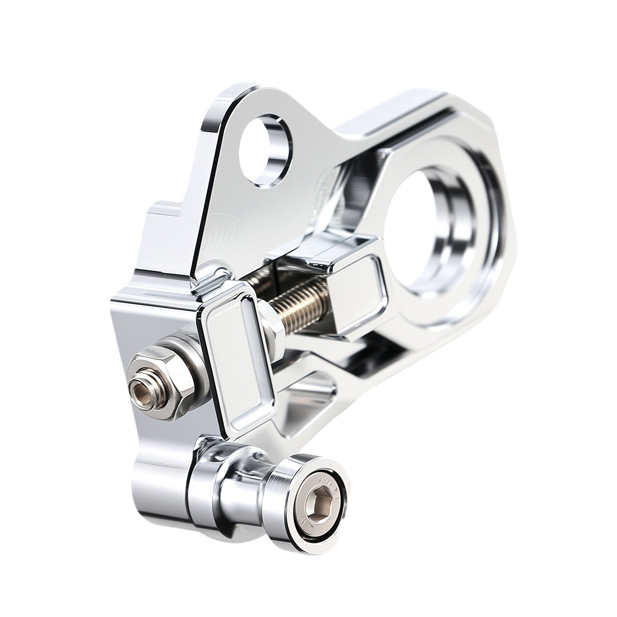Chrome Rear Axle Adjuster Kit For Harley Road King Street Glide FLHX 2009-2023