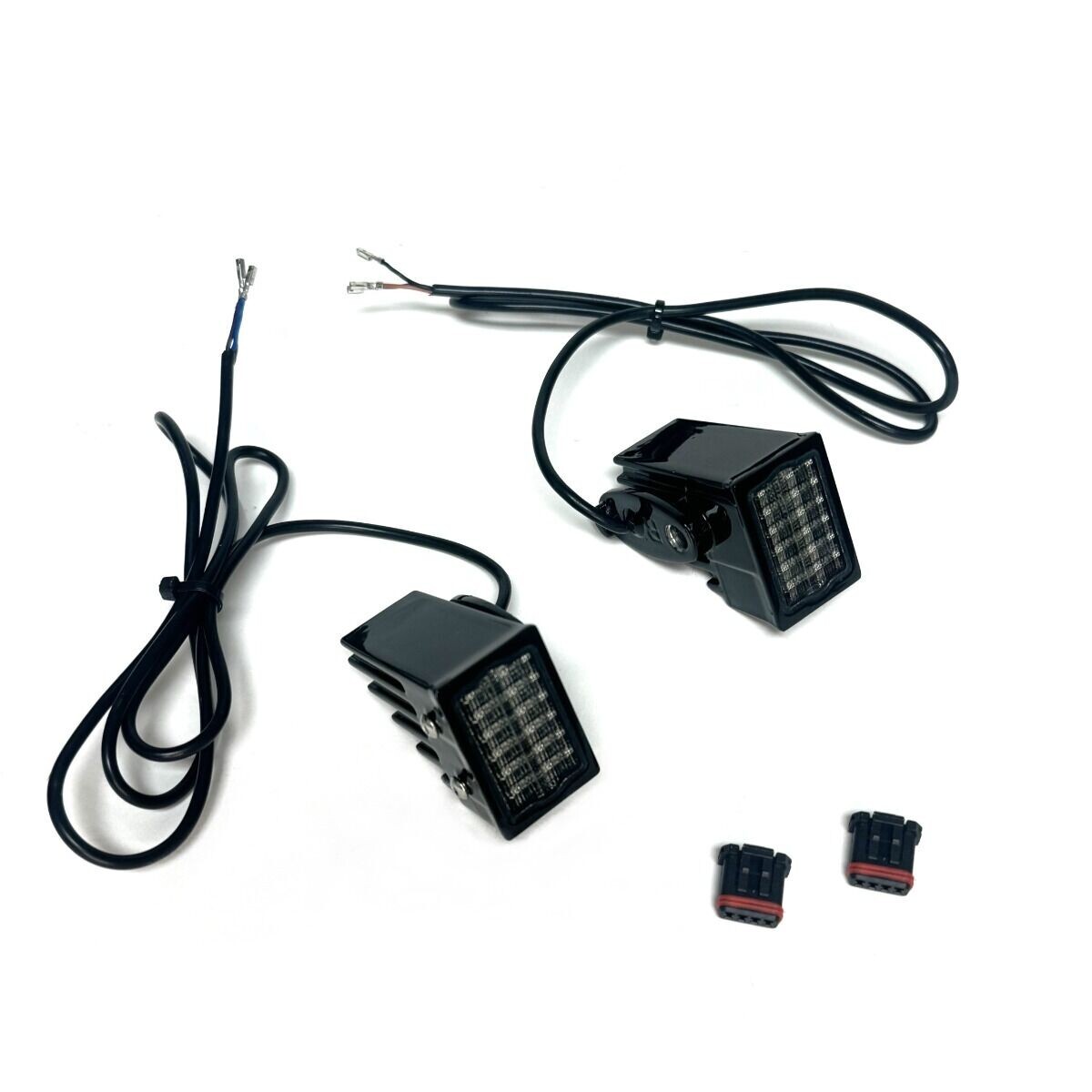 Custom Dynamics Rear Strut Mount Turn Signals Harley M8 Softail Black LED Smoke