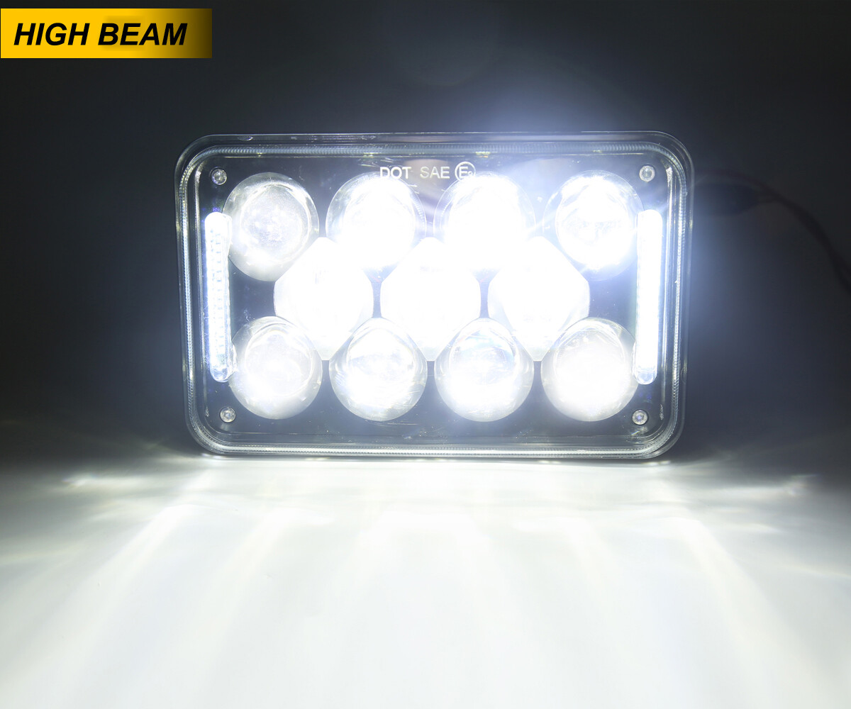 4X6 Inch LED Headlight H4 Halo Projector Hi-Lo For Suzuki DRZ250 DRZ400 DRZ400SM