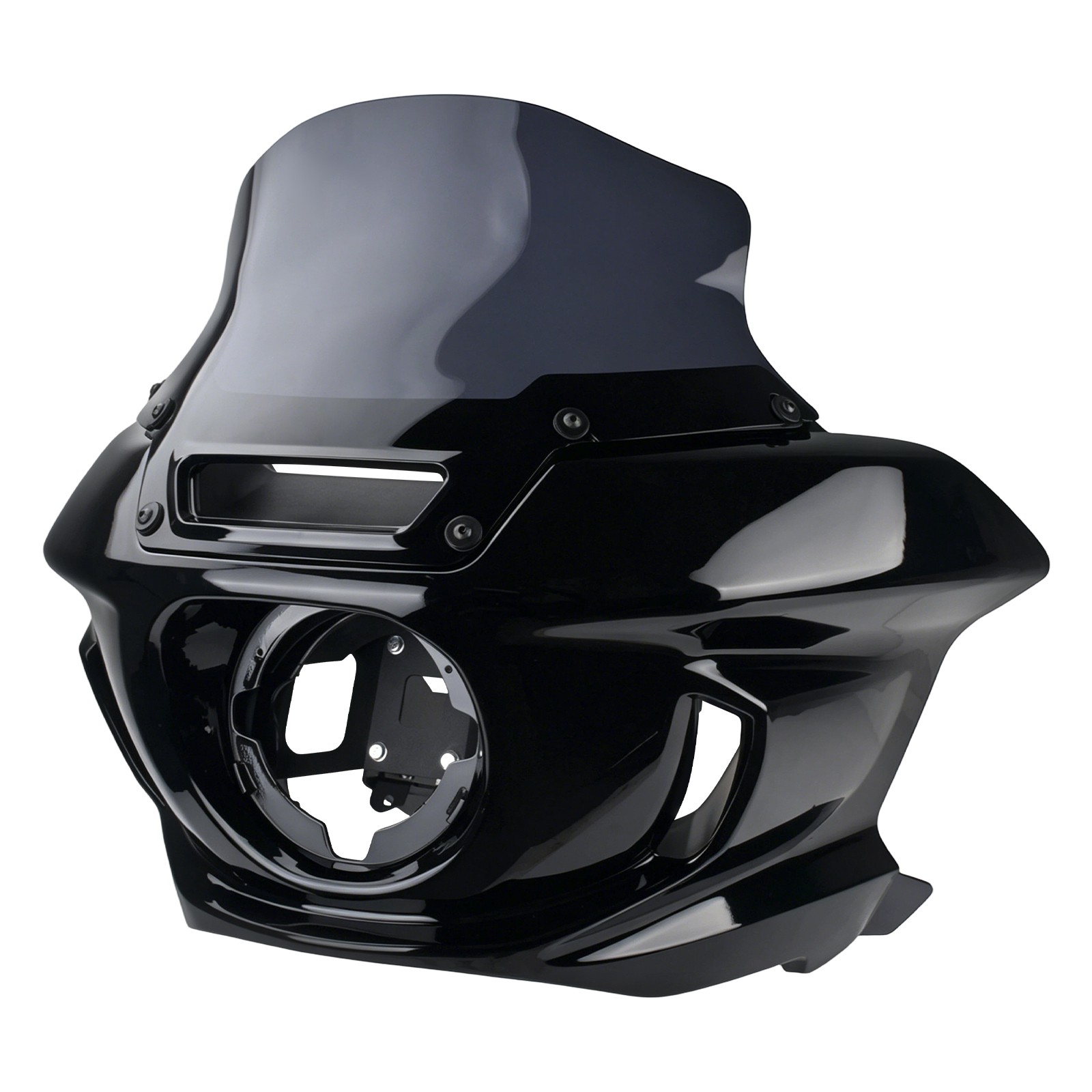 Front Headlight Fairing Black Windshield For Harley Softail Street Bob 2018-up