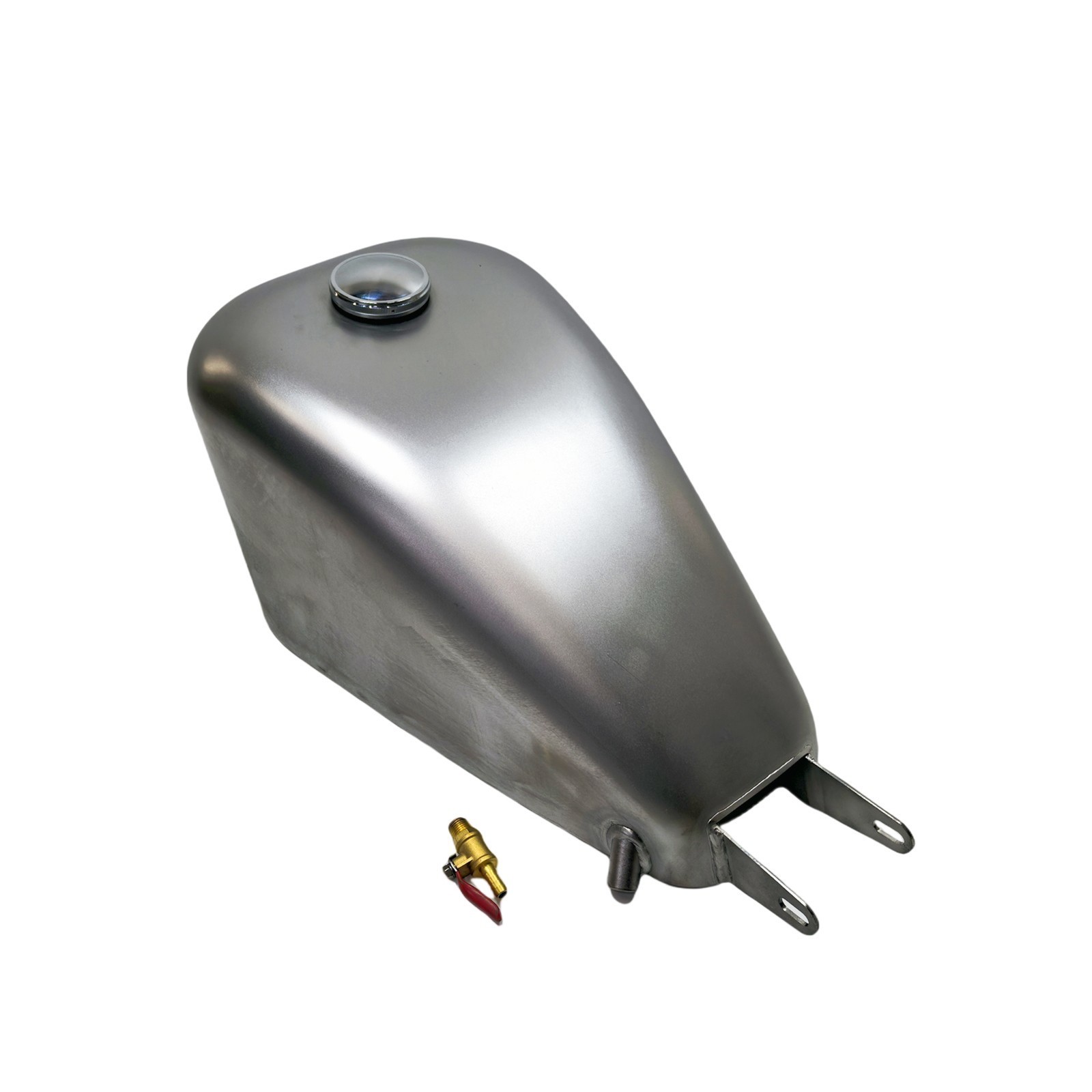 Petrol Gas Fuel Tank With Oil Cap For Harley Dyna 2004-2006 2005 Silver 12L