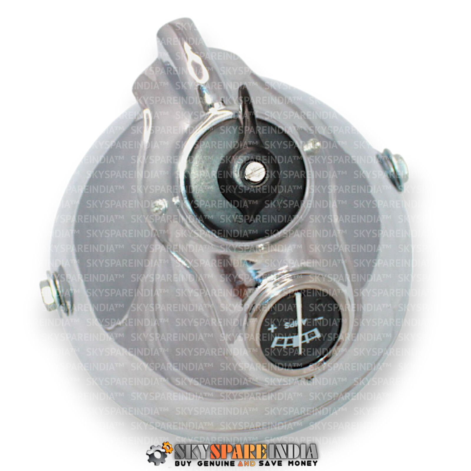 Lucas Type 6.5″ Chrome Headlight Headlamp Compatible With Norton BSA AJS Triumph