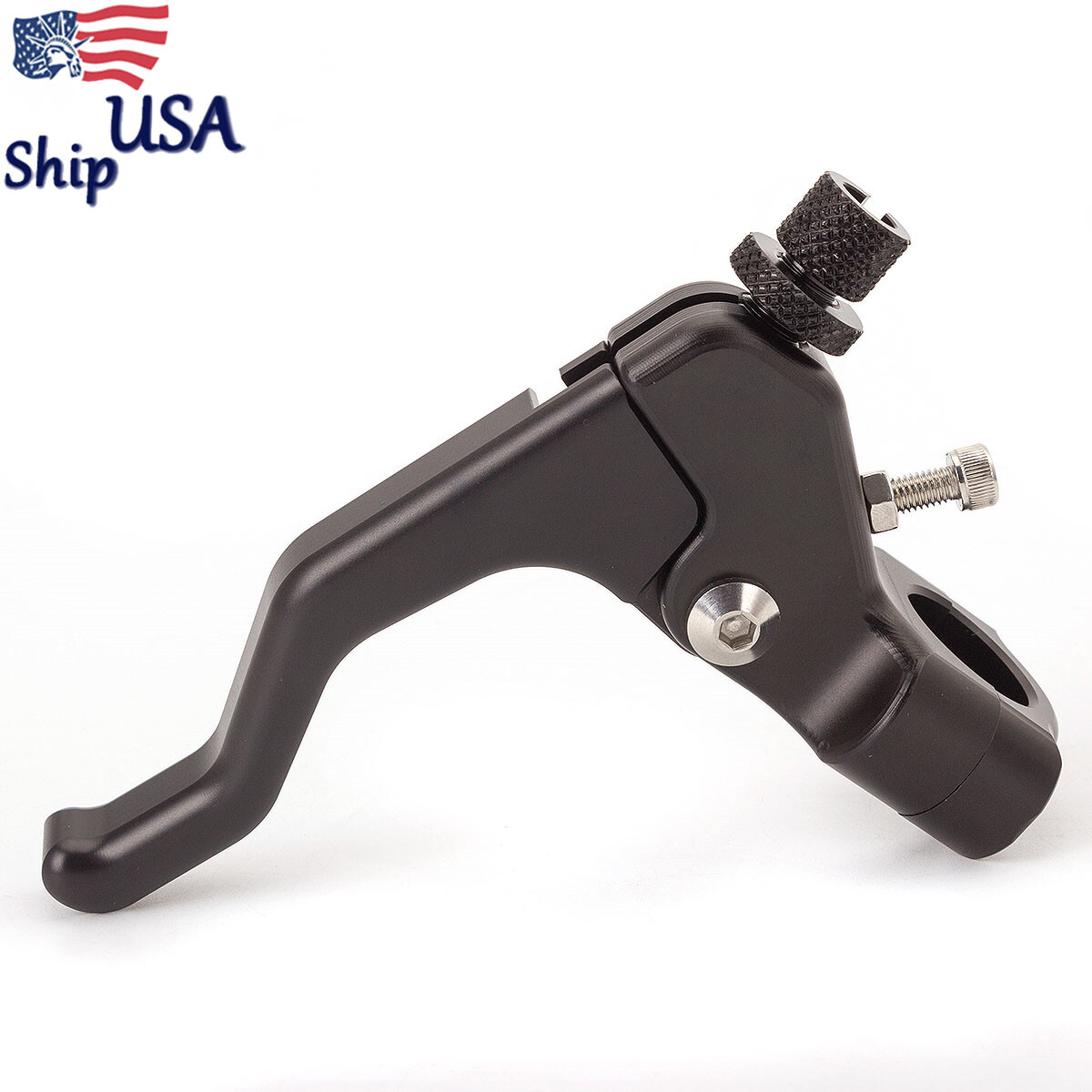CNC Shorty Performance Stunt Clutch Cable Lever Universal 22mm Handlebar Black