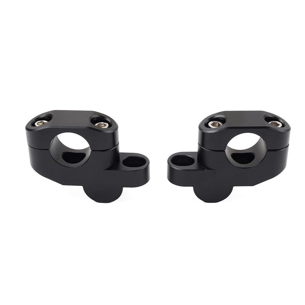 28mm 1 1/8” Black Handlebar Clamp Mount Riser For Honda Suzuki Yamaha Kawasaki